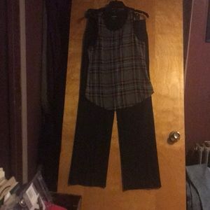 Black wide leg pants.  NWOT